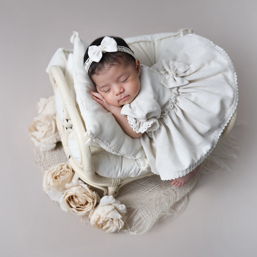 Baby Clothing Gifts - Pasgeboren fotografie rekwisieten babymeisjeskleding kanten rug