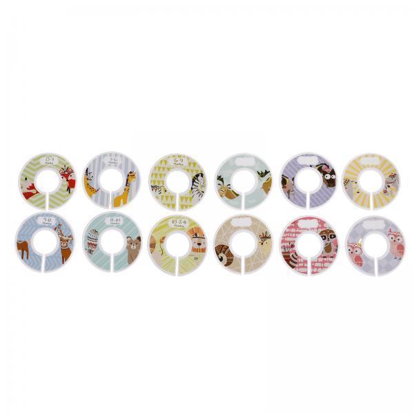 Baby Clothing Hangers - Lege ronde kledingmaatverdelers, hangertjes voor babykast,