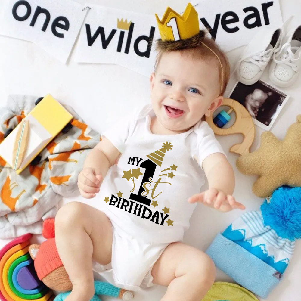 Baby Clothing Next - Mijn 1e verjaardag pasgeboren romper zomer