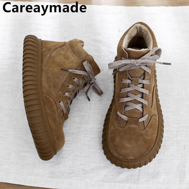 Soft Sole Booties - Careaymade-brede kop lederen dameslaarzen comfortabele zachte