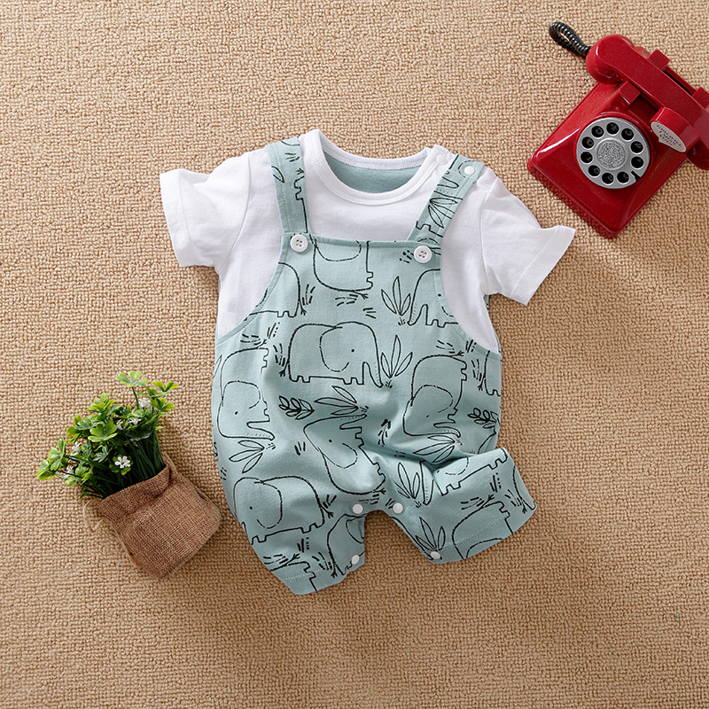 Baby Clothing Elephant - Schattige dierenolifant 0-12 maanden pasgeboren babykleding