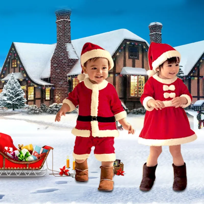 Baby Clothing Unit - Babyjongen/meisje Kerstmis Kerstman Vaderpak Kostuum Kinderen