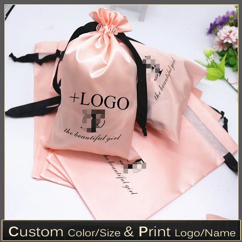 Baby Clothing Gifts - 20Pcs Baby Roze Zijde Satijn Pouch