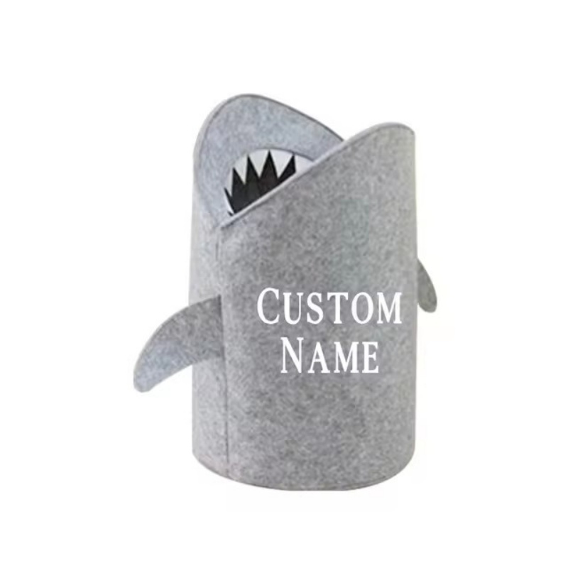 Baby Clothing Name - Gepersonaliseerde speelgoedmand Kinderkamer Haai Speelgoed Opbergtas