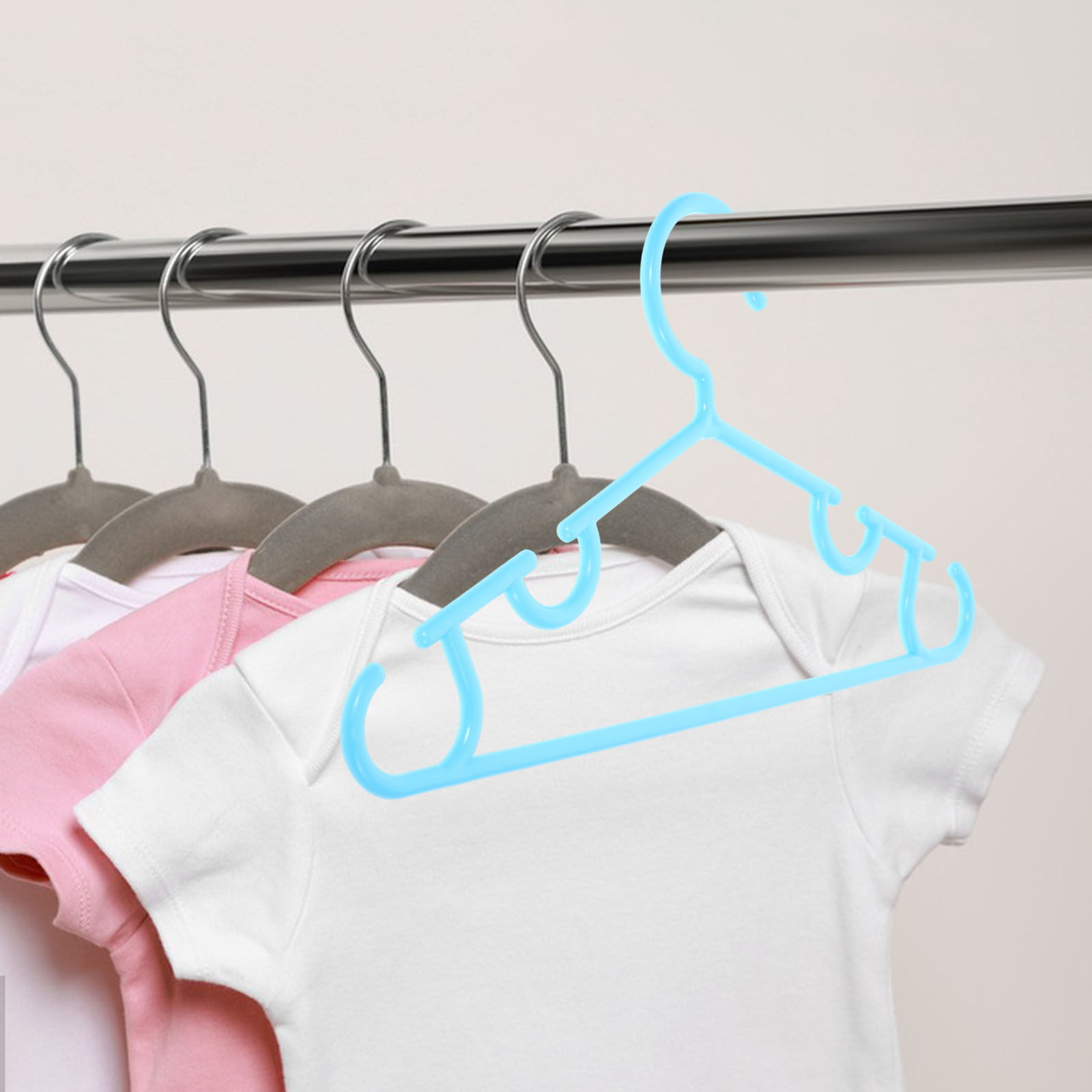 Baby Clothing Hangers - 10 stuks stevige babykledinghangers, antislip plastic