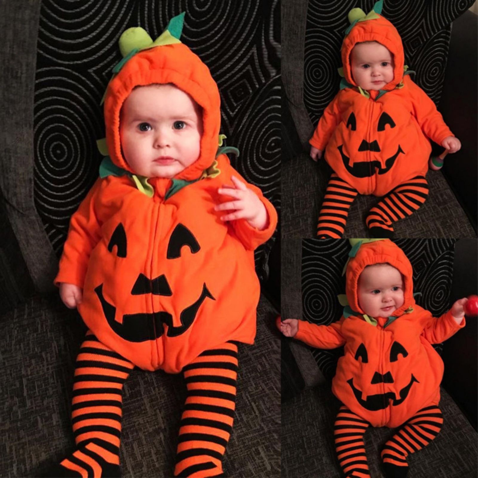 Baby Clothing Unit - Halloween baby schattige pompoenvormige jumpsuit met