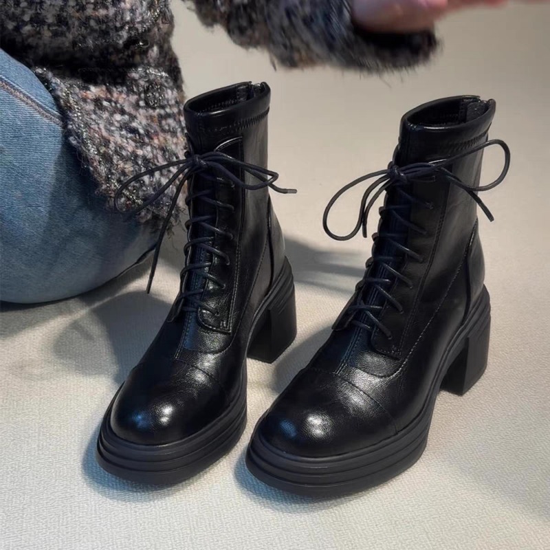 Soft Sole Booties - Veterlaarzen Dames Nieuwe ronde neus Zacht