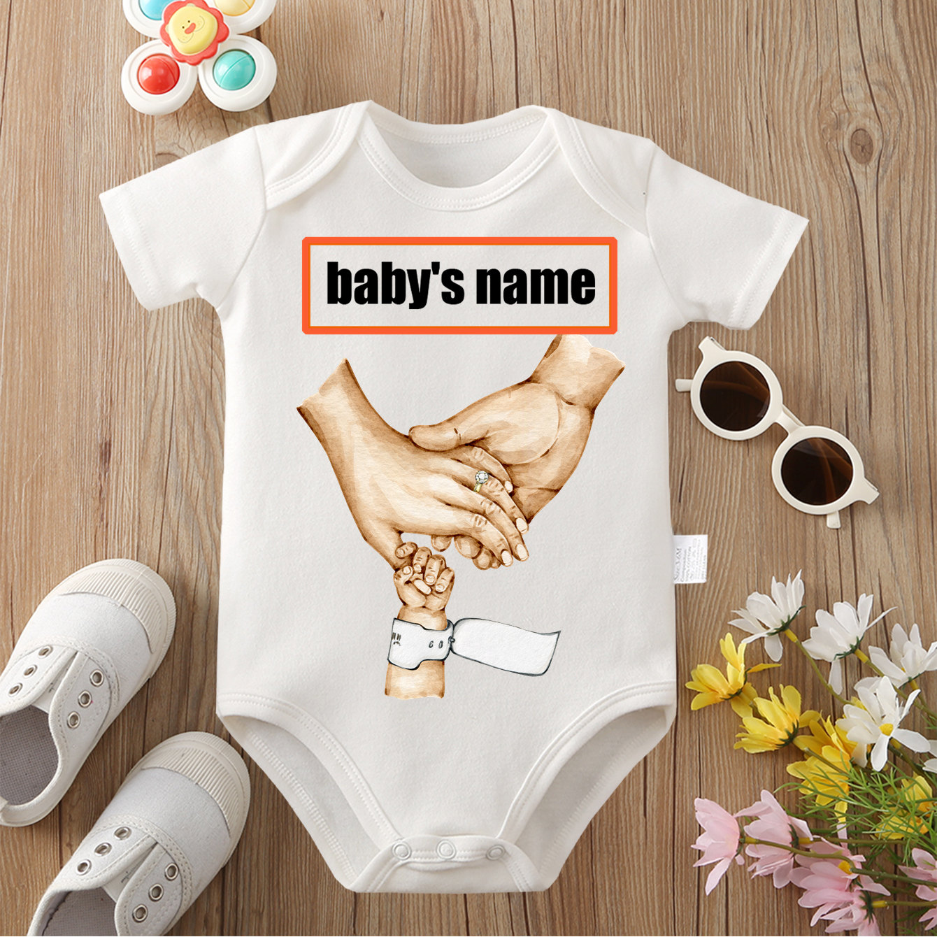 Aangepaste tekst (baby's naam) - Baby Clothing Name recensie en prijs