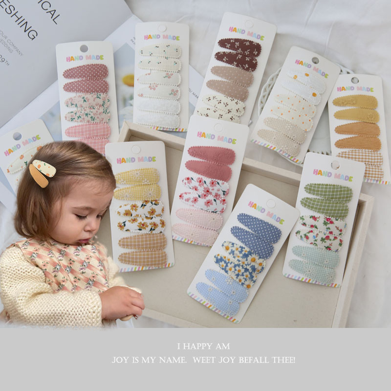 6 stks Stof Haarspeldjes Bloem - Baby Clothing Material recensie en prijs