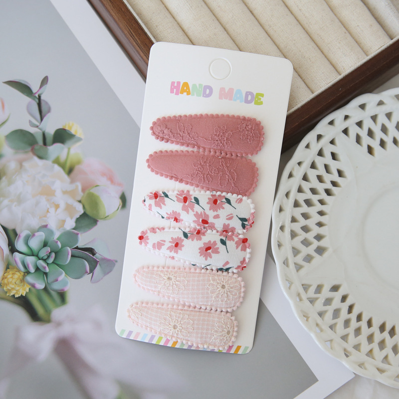 6 stks Stof Haarspeldjes Bloem - Baby Clothing Material recensie en prijs