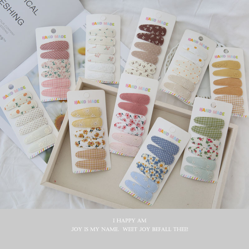 6 stks Stof Haarspeldjes Bloem - Baby Clothing Material recensie en prijs
