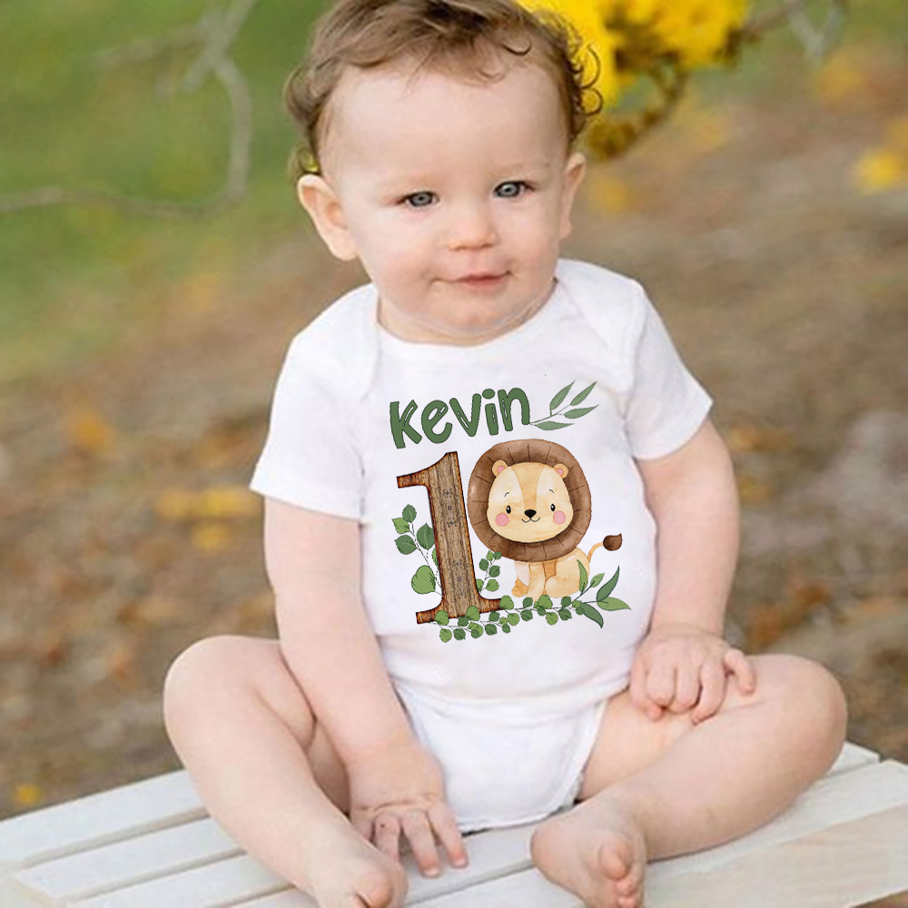 Gepersonaliseerde Safari dier  - Baby Clothing Name recensie en prijs
