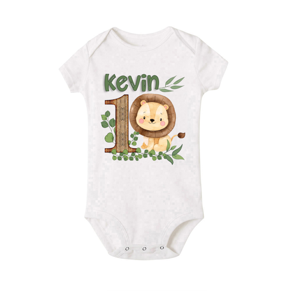 Gepersonaliseerde Safari dier  - Baby Clothing Name recensie en prijs